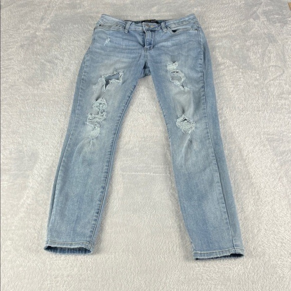 Judy Blue Skinny Jeans‎ Women 28 Light Wash Distressed Ripped JB82125 LT
